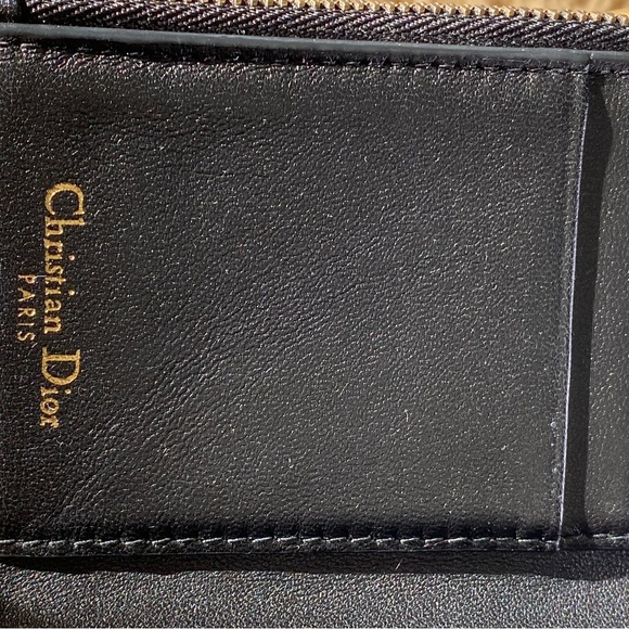 NEW Dior Black Cannage Dior Addict Trifold Wallet - Lambskin Leather Genuine - Picture 7 of 8